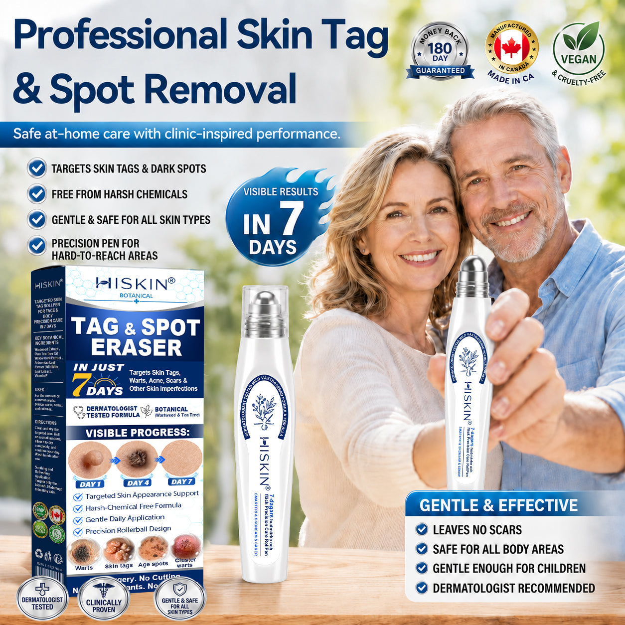 𝐇𝐈𝐒𝐊𝐈𝐍®✨ 𝟕-𝐃𝒂𝘆 𝐒𝗸𝐢𝐧 𝐓𝒂𝗴 & 𝐒𝐩𝙤𝐭 𝐄𝐫𝒂𝐬𝙚𝐫 Painless & Scar-Free Advanced Imperfection Removal Rollerball Pen
