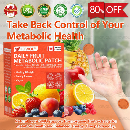 𝐎𝐟𝐟𝐢𝐜𝐢𝐚𝐥 𝐒𝐭𝐨𝐫𝐞 | 𝐈𝐎𝐖𝐎𝐋® 𝐃𝐚𝐢𝐥𝐲 𝐅𝐫𝐮𝐢𝐭 𝐌𝐞𝐭𝐚𝐛𝐨𝐥𝐢𝐜 𝐏𝐚𝐭𝐜𝐡 𝐮𝐬𝐞𝐬 𝐨𝐫𝐠𝐚𝐧𝐢𝐜 𝐟𝐫𝐮𝐢𝐭 𝐞𝐱𝐭𝐫𝐚𝐜𝐭𝐬 𝐚𝐧𝐝 𝐩𝐡𝐲𝐭𝐨𝐧𝐮𝐭𝐫𝐢𝐞𝐧𝐭𝐬 𝐟𝐫𝐨𝐦 𝟒𝟑 𝐟𝐫𝐮𝐢𝐭𝐬 𝐭𝐨 𝐬𝐮𝐩𝐩𝐨𝐫𝐭 𝐟𝐚𝐭 𝐦𝐞𝐭𝐚𝐛𝐨𝐥𝐢𝐬𝐦, 𝐛𝐚𝐥𝐚𝐧𝐜𝐞 𝐛𝐥𝐨𝐨𝐝 𝐬𝐮𝐠𝐚𝐫, 𝐚𝐧𝐝 𝐛𝐨𝐨𝐬𝐭 𝐞𝐧𝐞𝐫𝐠𝐲 𝐟𝐨𝐫 𝐚𝐥𝐥-𝐝𝐚𝐲 𝐰𝐞𝐥𝐥𝐧𝐞𝐬𝐬.